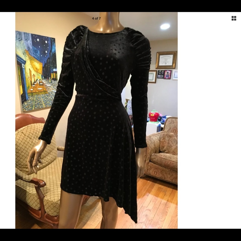NWT topshop velvet asymmetrical dress size 8 - Picture 5 of 8